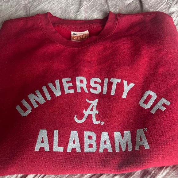 University of Alabama Crimson Red MV Sport ProWeave “Crimson Tide” CrewNeck - Picture 6 of 7